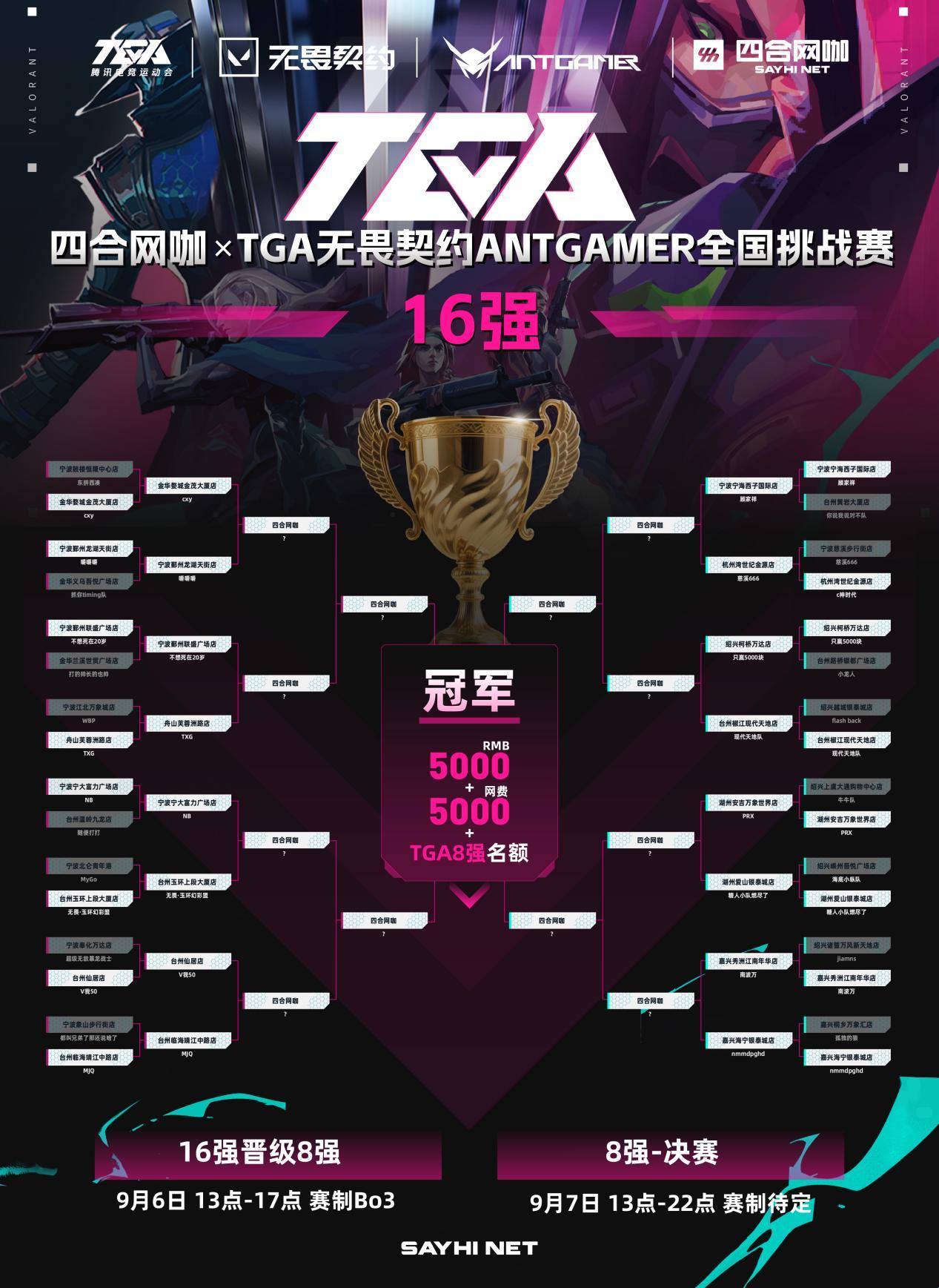 TGA无畏契约ANTGAMER全国挑战赛四合网咖赛道9月7日终极之战(图3)